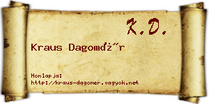 Kraus Dagomér névjegykártya